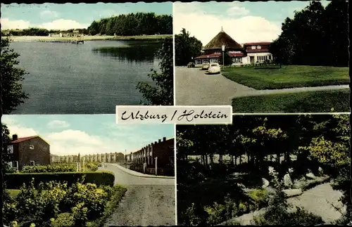 Ak Ulzburg in Holstein, Wasserpartie, Teilansichten