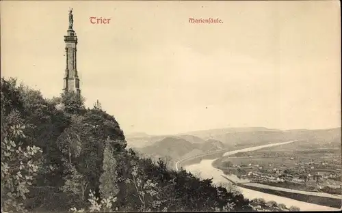 Ak Trier in Rheinland Pfalz, Mariensäule