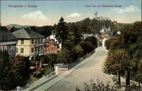 Ak Königstein im Taunus, Blick von Frankfurter Straße