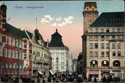 Ak Essen im Ruhrgebiet, Kettwigerstraße, Straßenszene