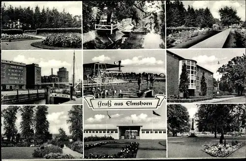 Ak Elmshorn in Holstein, Freibad, Im Rosengarten, Probstenfeld, An der Krückau