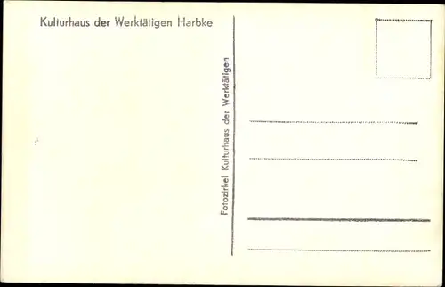 Ak Harbke in Sachsen Anhalt, Kulturhaus der Werktstätigen