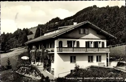 Ak Niedersonthofen Waltenhofen im Oberallgäu, Pension Haus Seeblick