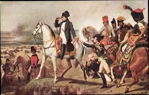 Künstler Ak Vernet, H., Napoleon Bonaparte a Wagram