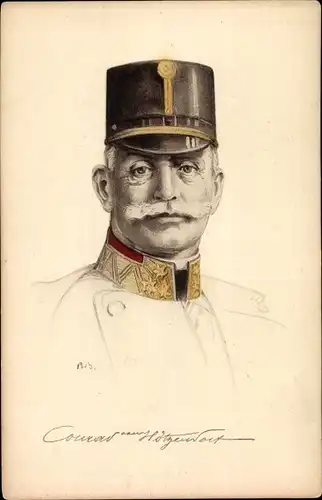 Künstler Ak Feldmarschall Conrad von Hötzendorf, kuk Armee