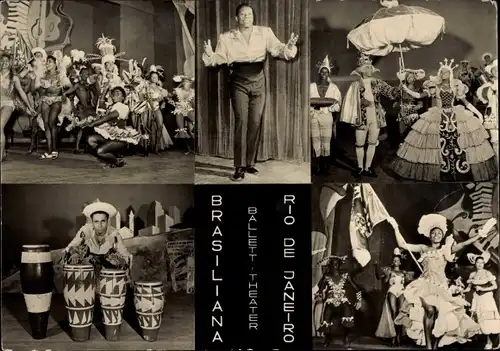 Ak Brasiliana Ballett Theater, Rio de Janeiro, Bongotrommeln, Tänzerinnen