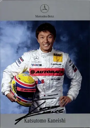 Ak Autorennfahrer Katsutomo Kaneishi, Mercedes, Autogramm