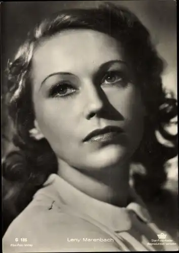 Ak Schauspielerin Leny Marenbach, Portrait, Film Foto Verlag G 186