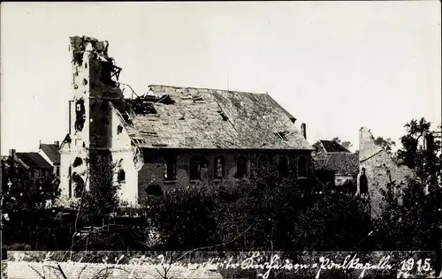 Ak Belgien, Zerstörtes Haus 1915, Kriegszerstörung 1. WK