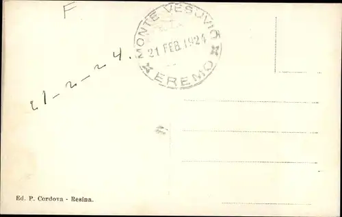 Ak Italien, Vesuvio, Il Piccolo cono nel Gran Cratere