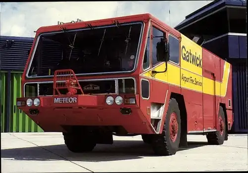 Ak London England, Gatwick Airport, Airport Fire Service, Meteor Light Foam Tender