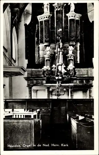 Ak Heusden Nordbrabant Niederlande, Orgel in de Ned. Herv. Kerk