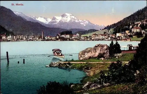 Ak Sankt Moritz Kanton Graubünden, Panorama