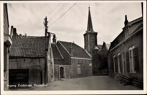 Ak Dreischor Zeeland, Ingang Zuidstraat