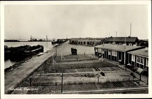 Ak Lelystad Flevoland Niederlande, Overzicht, Hafen