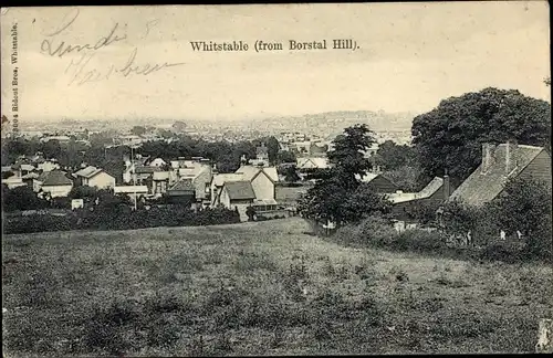 Ak Whitstable Kent England, View from Borstal Hill