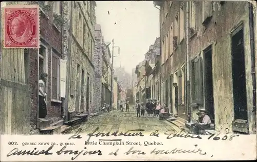 Ak Québec Kanada, Little Champlain Street