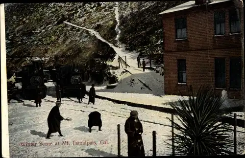 Ak Kalifornien USA, Winter Scene at Mount Tamalpais