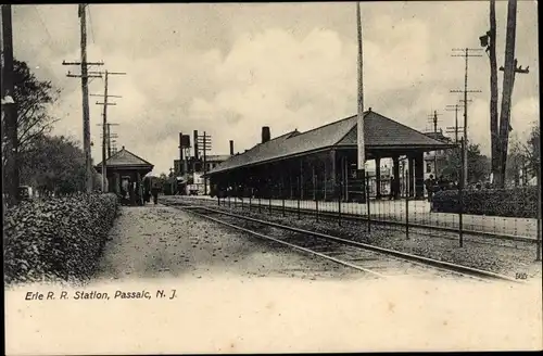 Ak Passaic New Jersey USA, Erle R. R. Station