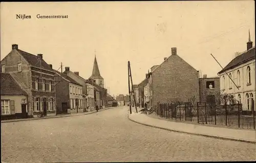 Ak Nijlen Flandern Antwerpen, Gemeentestraat