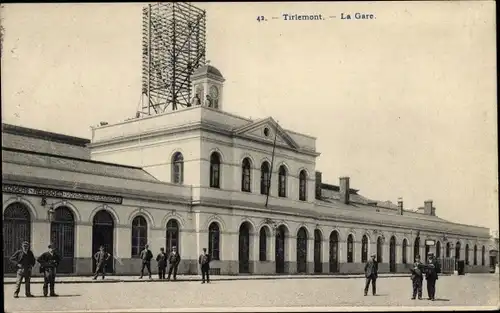 Ak Tirlemont Flämisch Brabant Flandern, Bahnhof