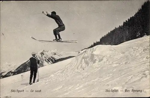 Ak Ski Sport, le Saut, der Sprung, Skispringer