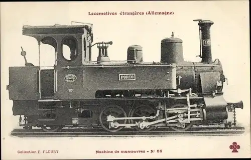 Ak Locomotives etrangeres, Allemagne, Deutsche Eisenbahn, Dampflok, Porto