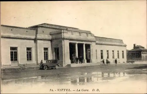 Ak Vittel Lothringen Vosges, La Gare