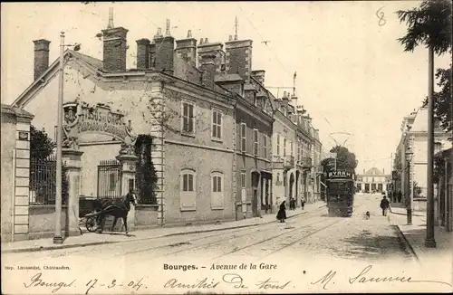 Ak Bourges Cher, Avenue de la Gare