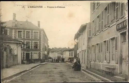 Ak Vienne le Château Marne, Straßenpartie