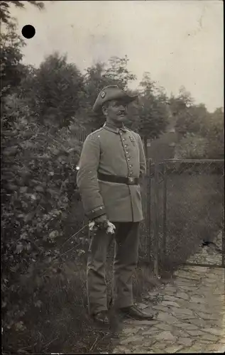 Foto Ak Soldat der Schutztruppe für Deutsch Südwest Afrika in Uniform