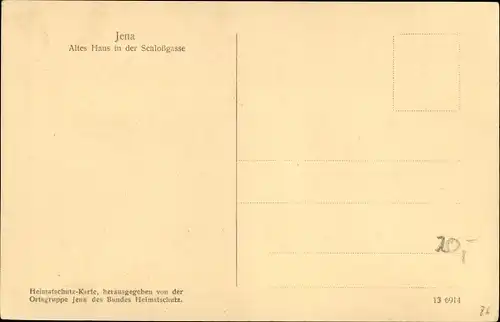 Ak Jena in Thüringen, Altes Haus in der Schlossgasse