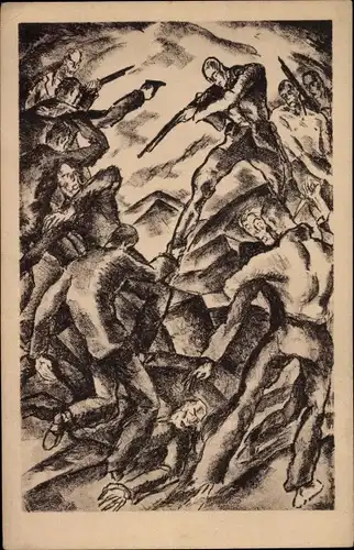 Künstler Ak Plünnecke, Wilh., Die Marseillaise No. 6