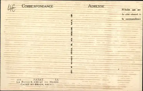 Ak Rabat Marokko, La Banque d'Etat du Maroc