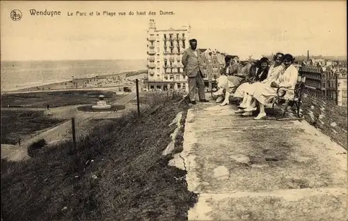 Ak Wenduine Wenduyne De Haan Westflandern, Le Parc et la Plage