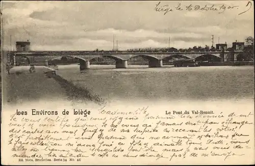 Ak Liège Lüttich Wallonien, Le Pont du Val Benoit