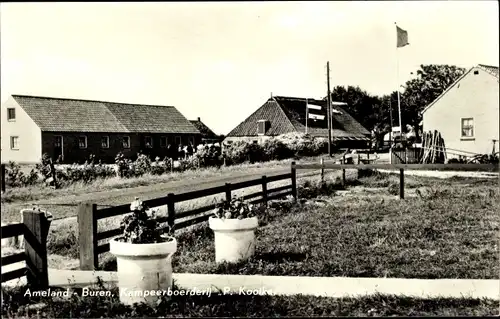 Ak Buren Ameland Friesland Niederlande, Kampeerboerderij P. Kooiker