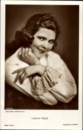 Ak Schauspielerin Liane Haid, Portrait, Ross Verlag 3722 3