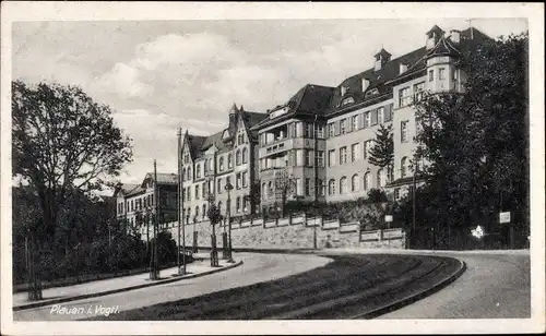 Ak Plauen im Vogtland, Partie im Ort