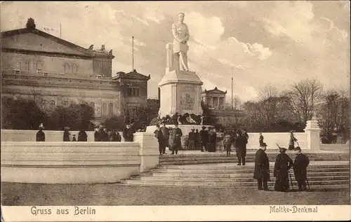 Ak Berlin Tiergarten, Moltke Denkmal