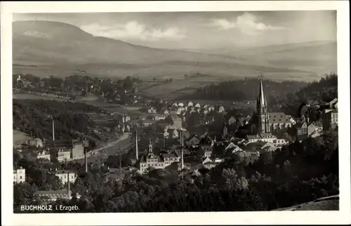 Ak Annaberg Buchholz im Erzgebirge, Teilansicht Buchholz, Kirche