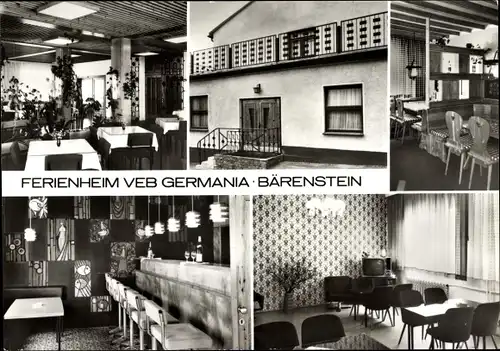 Ak Bärenstein im Erzgebirge, Ferienheim VEB Germania, Klubraum, Speiseraum