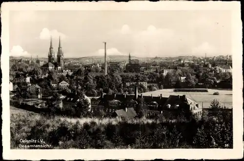 Ak Oelsnitz im Vogtland, Panorama