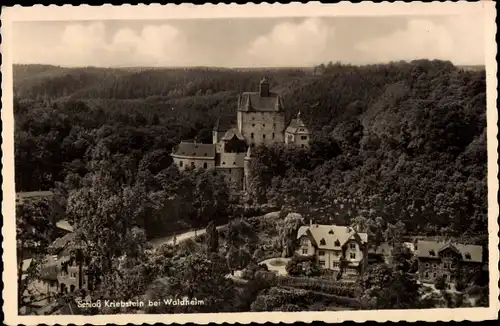 Ak Kriebstein Sachsen, Schloss Kriebstein, Zschopautal