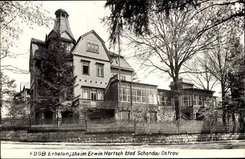 Ak Osrau Bad Schandau an der Elbe, FDGB Heim Erwin Hartsch