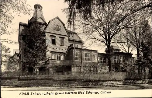 Ak Osrau Bad Schandau an der Elbe, FDGB Heim Erwin Hartsch