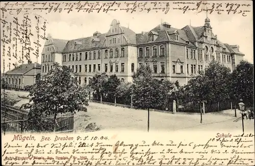 Ak Mügeln Heidenau in Sachsen, Schule