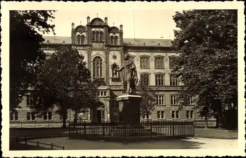 Foto Ak Rostock, Universität, Denkmal