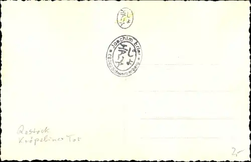 Foto Ak Rostock, Kröpeliner Tor