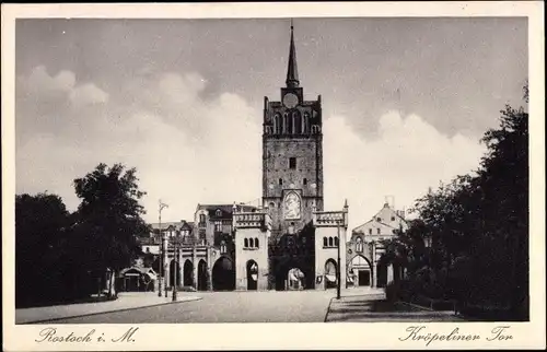 Ak Rostock in Mecklenburg, Kröpeliner Tor